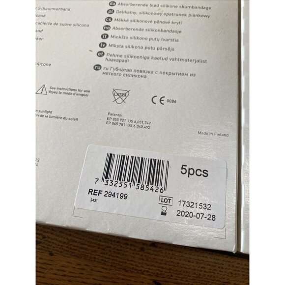 TWO BOXES (10 ITEMS) Mepilex Lite With Safetac Technology 10x10cm/4x4in 07/2020 - Picture 3 of 3